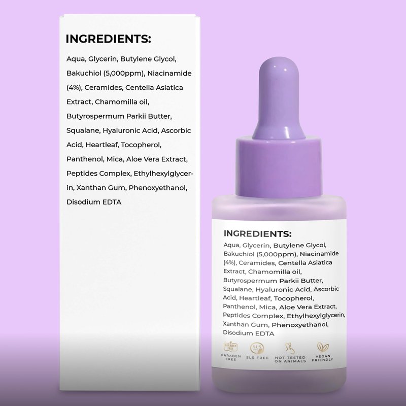 VALITIC Bakuchiol Serum - Retinol Alternative Face Serum - Facial Anti Aging Treatment, Hydrating and Evening Skin Tone - Niacinamide, Hyaluronic Acid, Peptides, Vitamin C, Squalane, 30ml 1.01 fl oz