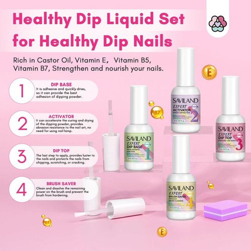 SAVILAND Dip Powder Nail Kit with Drill: Starter Set 30 Colors Summer Spring Keratin Dip Nails Powder with Dipping Liquid Set Activator Base Top Coat Cuticle Oil for DIY Manicure Art Christmas Gift