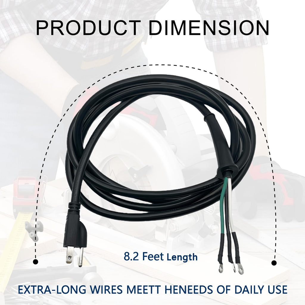 95104L Circular Saw Power Cord Compatible with SKILSAW Saw SPT77W, SPT77WM, SPT77WML, SPT78W, SPT70WM, SPT78MMC, SPT70V, SPT55, and HD77-02