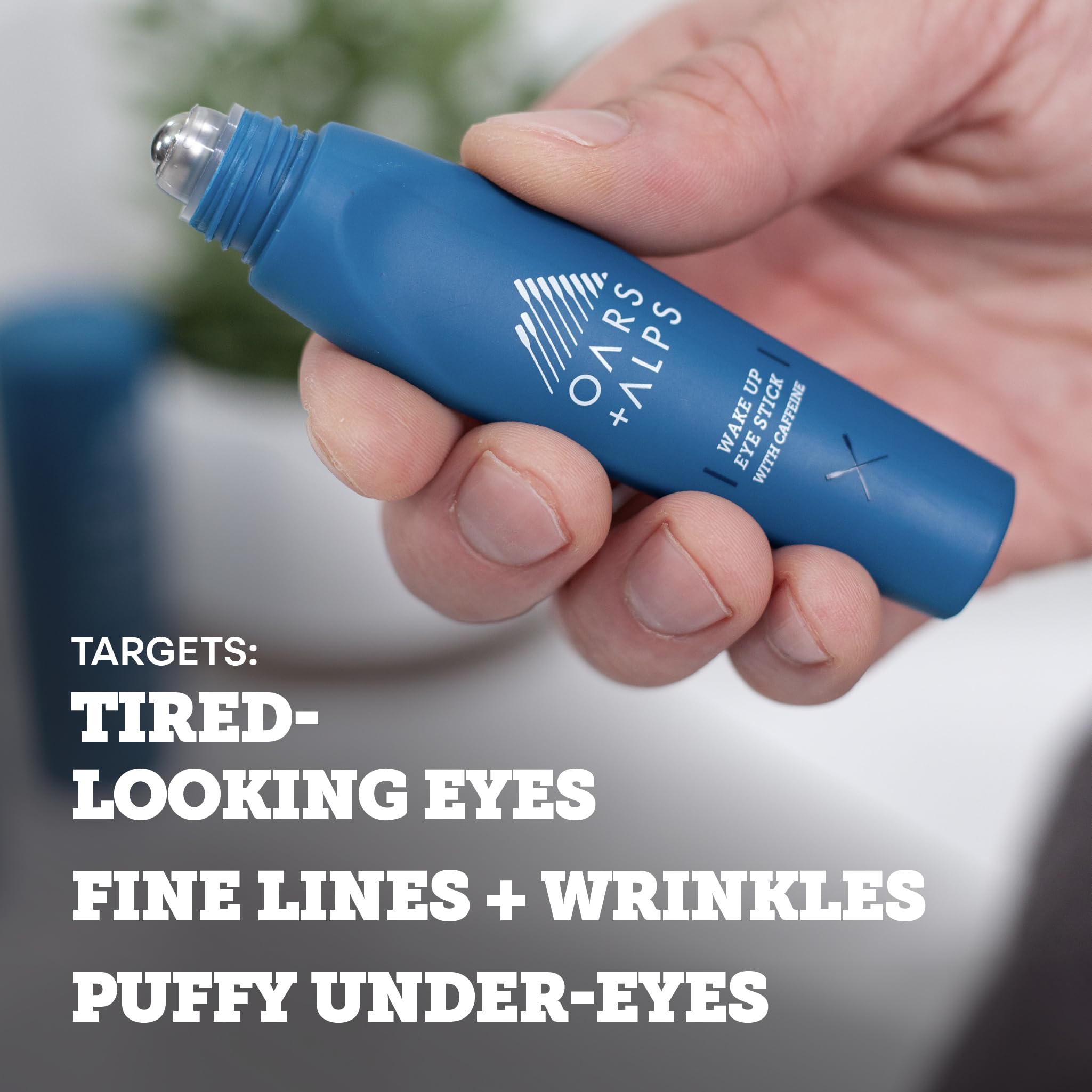 Oars + Alps Wake Up Eye Roller and Eye Depuffer, Infused with Caffeine and Aloe Vera, TSA Friendly, 0.5 Oz, 2 Pack