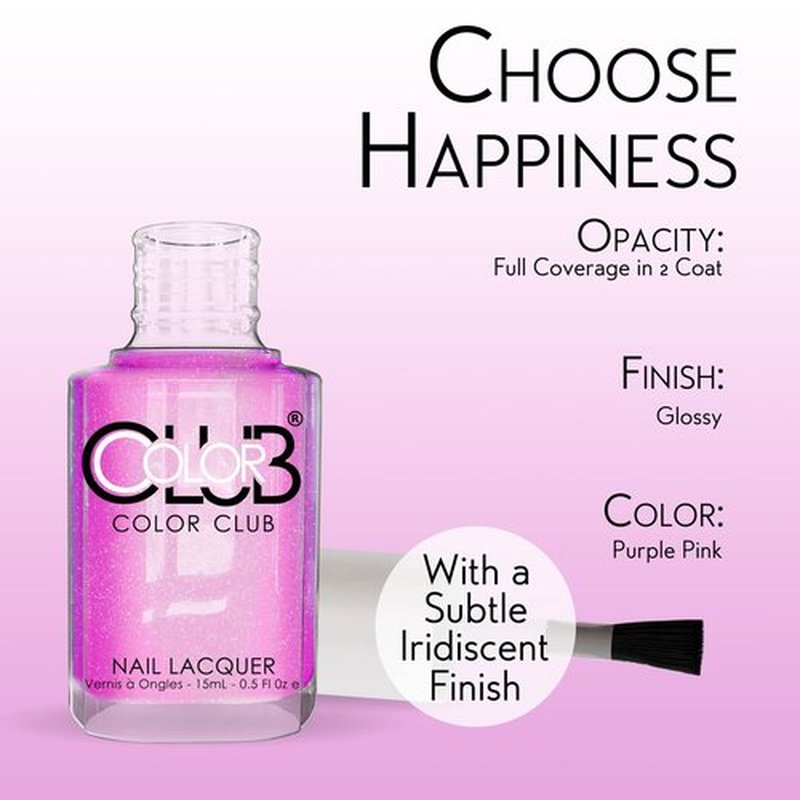 Color Club Choose Happiness Color Club Nail Lacquer .5 Fl Ounce - 15 Ml, 0.5 fluid_ounces