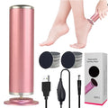LiQiAMEi Electric Callus Remover for Feet, USB Power Supply Powerful Electric Foot File Sander Scrubber with Speed Controller & 60Pcs Replacement Sandpaper Disk for Dead Skin, Cuticles Pink