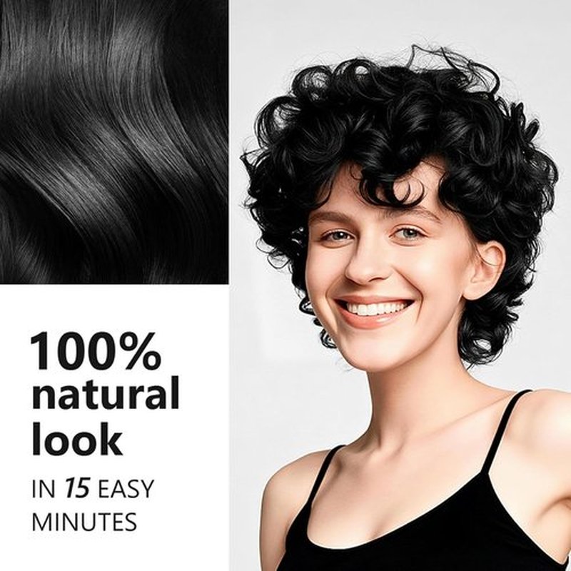 KAISASA Black Hair Dye Shampoo - 3 in 1 Formula for Gray Hair Coverage | 500ml Black