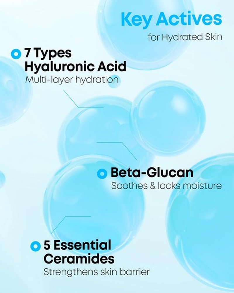 NINELESS HYDRA-MAX Deep Infusion Serum –48hr Korean Hydrating Face Serum with Hyaluronic Acid, Panthenol - 5 Ceramides -Deep Moisture, Fast Absorbing, All Skin Types, 1.69 fl.oz.