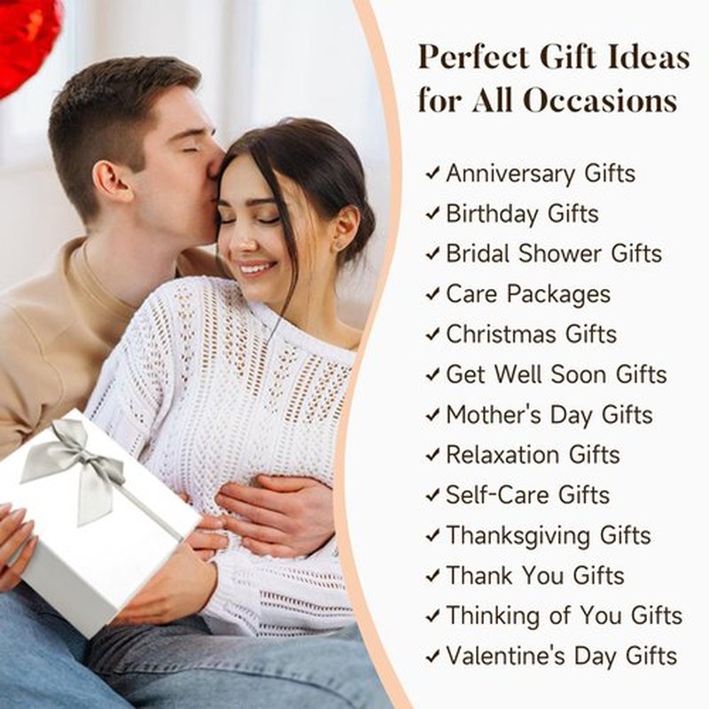 Spa Gifts for Women 10Pcs Mothers Day Gifts Happy Birthday Gift Baskets, Christmas Relaxing Home SPA Kit Bath Set Self Care Package Thank You Box for Mom Her Sister Teacher Friends Friendship
