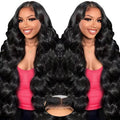 LuAiJa 26 Inch Wear and Go Glueless Wigs Human Hair Pre Plucked Pre Cut 9x6 Lace Front Wigs Human Hair Black Body Wave Wigs for Black Women Glueless Wigs 200 Density With Baby Hair