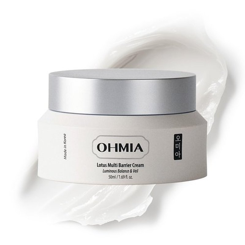 OHMIA Korean Anti-Aging & Firming Face Moisturizer - Lotus Multi Barrier Cream with Niacinamide & Rice - Soothing for Sensitive Skin - Fragrance-Free - 1.69 fl oz
