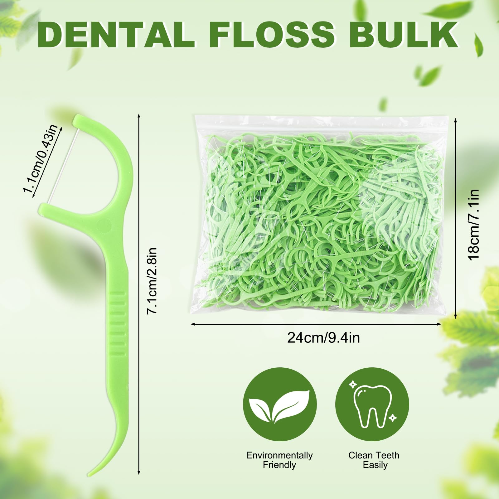 500 Bulk Floss Picks Dental Floss Sticks Bulk Floss Picks Dental for Teeth
