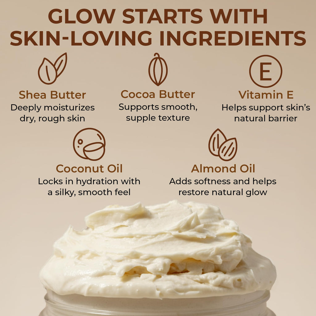 Dr. Jacobs Naturals Shea Soufflé Body Butter for Men and Women - Whipped Shea Butter for Skin Moisture and Softness Without Thick, Greasy Feel - Plant-Based Gentle Formula with Soothing Sandalwood