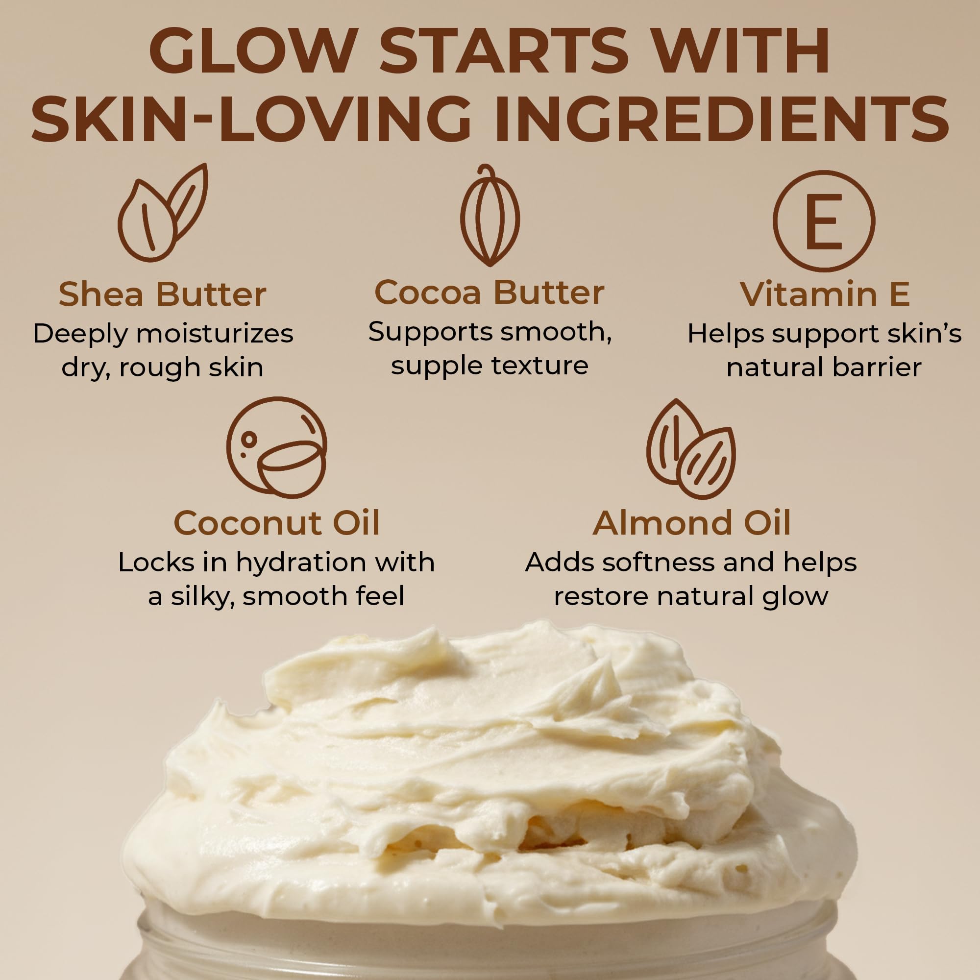 Dr. Jacobs Naturals Shea Soufflé Body Butter for Men and Women - Whipped Shea Butter for Skin Moisture and Softness Without Thick, Greasy Feel - Plant-Based Gentle Formula with Soothing Sandalwood