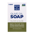 Kiss My Face Pure Olive Oil Soap with Aloe Vera, Moisturizing Bar Soap, 8 oz Bars, Olive & Aloe, 64 Ounce, 8 Pack (Packaging May Vary)