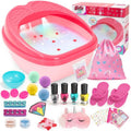 Kids Foot Spa Kit - Kids Spa Day Kit for Girls 4-12 Yrs. - Pedicure Foot Spa, Girls Spa Set Nails Art Salon Girl Stuff - Parties & Christmas Birthday Gifts for 5 6 7 8 9 10-12 Year Old Girl Gifts