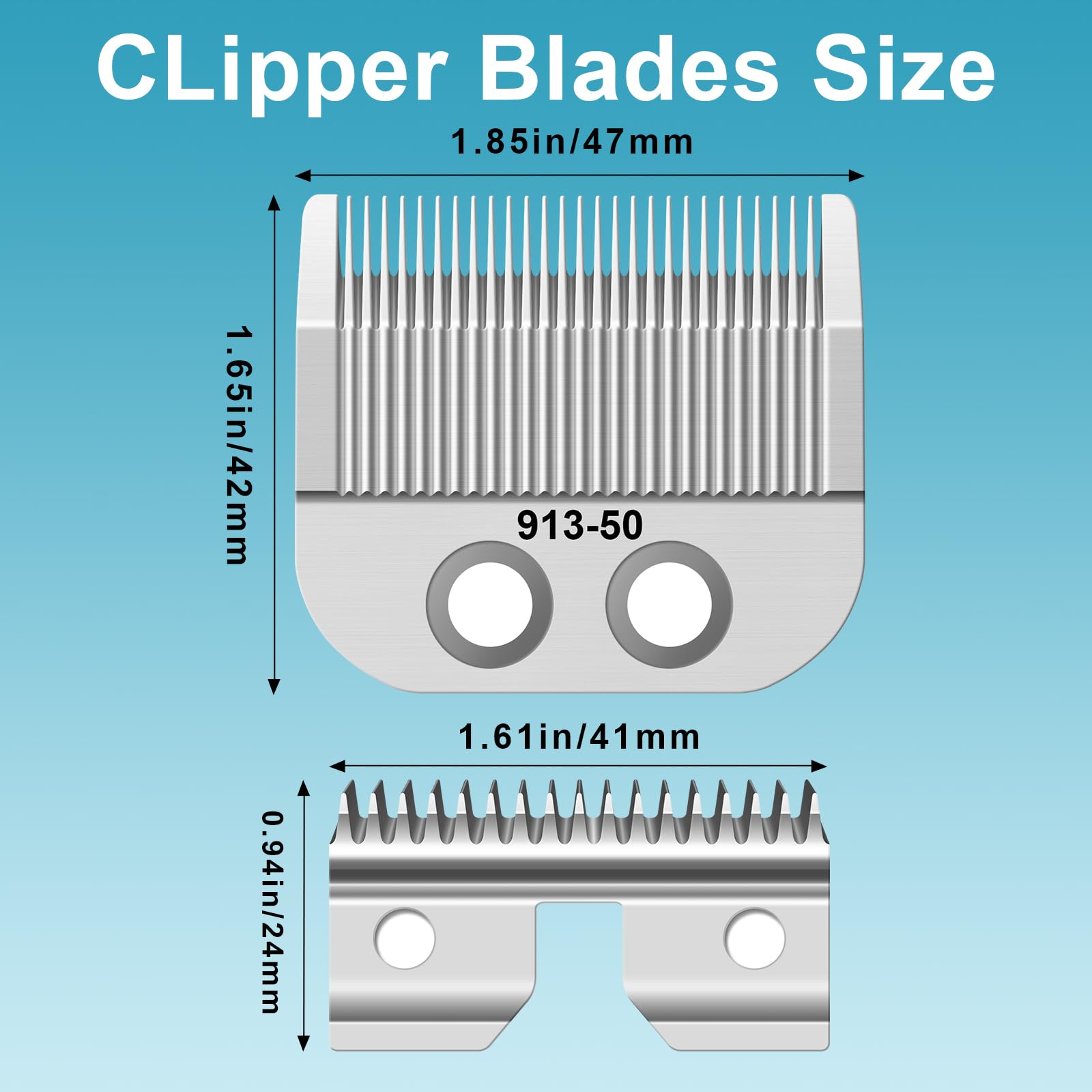 Medium Blade Compatible with Oster Fast Feed 076023,Salon Pro 076830 Blade