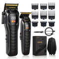 SUPRENT Cordless Hair Clippers for Men - Professional Hair Clipper & Trimmer Set, Wireless Hair Cutting Kit for Family, Rechargeable Cordless Hair & Beard Trimming Set for Men with LED Display (Black)