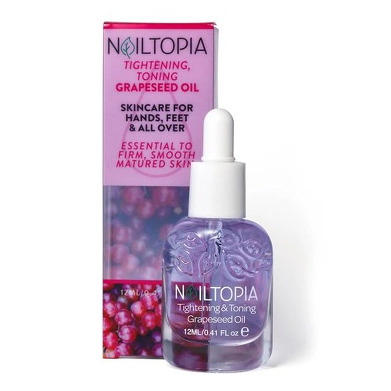 Nailtopia Grape Oil Cuticle Hydrator - Brightening & Tightening Formula - 0.41 oz Bio-Sourced Care