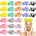 HOFASON 24 Pcs Spa Headband Bulk for Easter Basket Stuffers, Teens Women Girls Flannel Bow Bulk Makeup Hairband for Washing Face Skincare, Stocking Stuffers, Slumber Bachelorette Party Favors