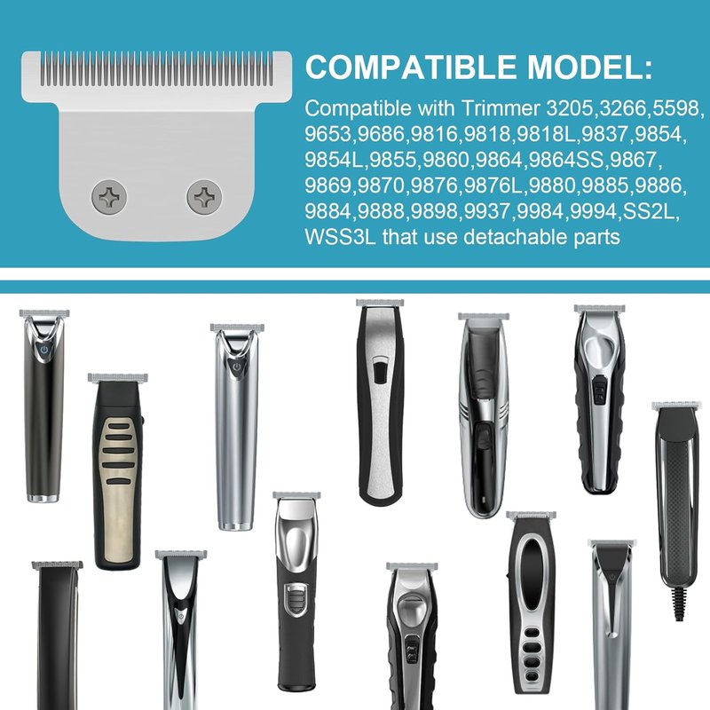 Wahl T-Blade Replacement Blades - Detachable Design for Wahl Trimmers | 1 Pack Compatibility