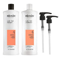 Nioxin Shampoo & Conditioner Duo Set - Strengthen Natural & Colored Hair | Includes Pumps | Systems 1-4