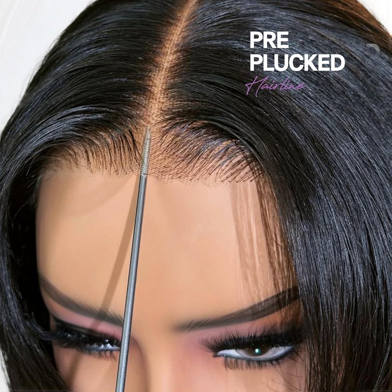 WIGER Straight Lace Frontal Wigs for Black Women Yaki Straight Layered Wigs 13X6 HD Lace Front Wig Long Synthetic Blow Out Hair for Daily or Events Salon-trimmed Hairstyle