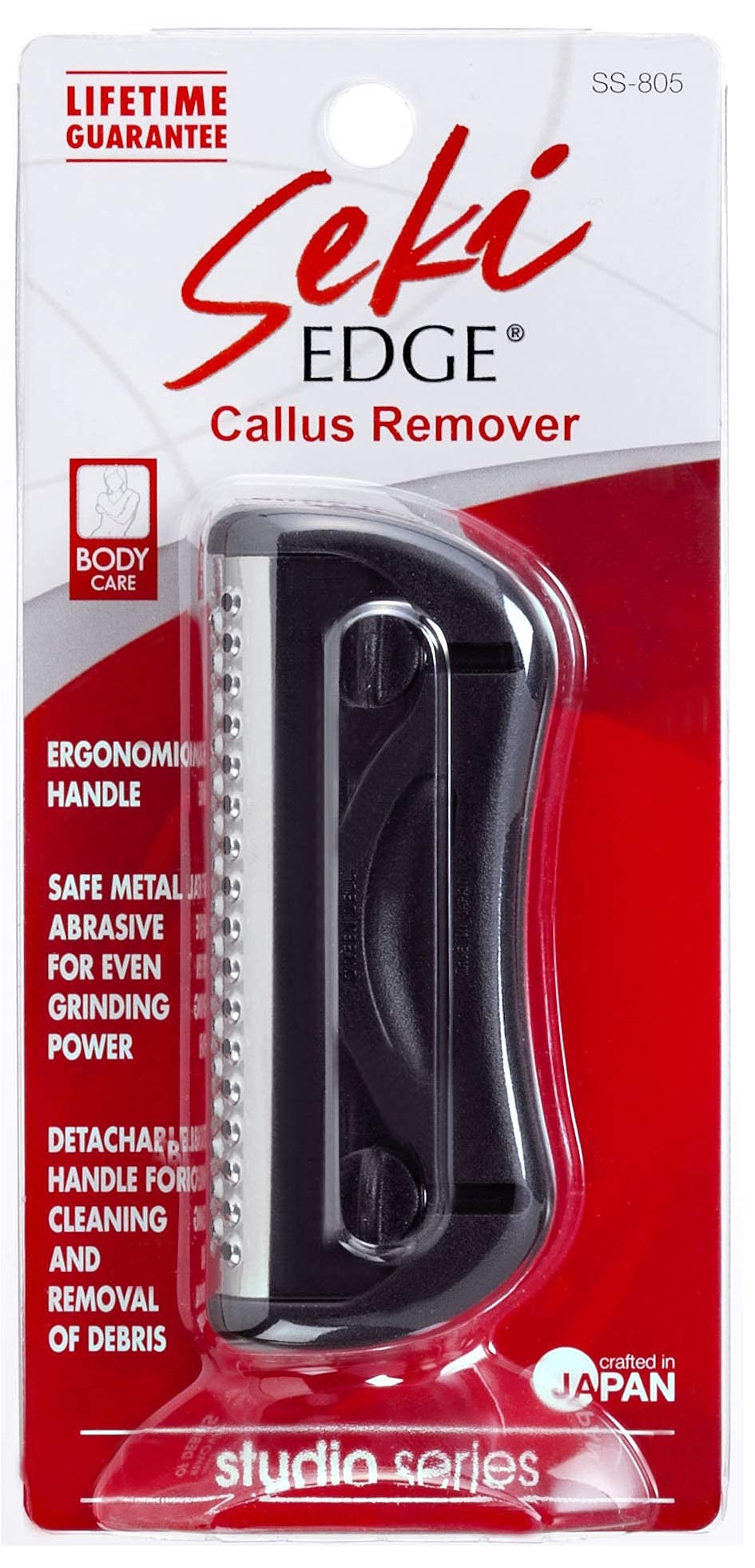 Seki Edge Callus Remover (SS-805) - Foot Scrubber & Callus Remover for Feet - Pedicure Foot File - Dead Skin Removal & Callus Pain Reliever - Made in Japan