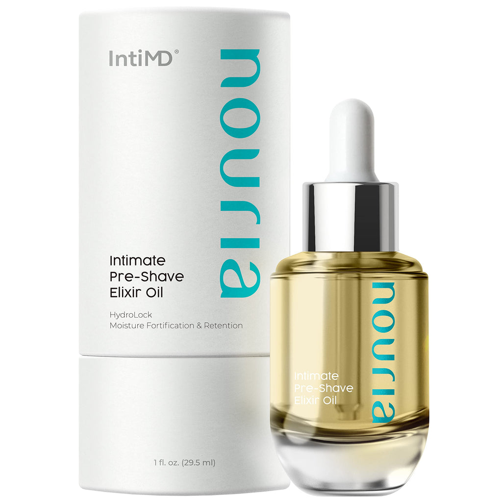 IntiMD Coochy Plus HydroLock Moisturizing+ 3-Steps Kit Intimate Shave Gift Set: Nouria Pre-Shave Elixir Oil + Coochy Plus Shave Cream Citrus Elixir + Coochy Plus After Shave Protection Mist