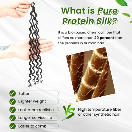 Full Head Crochet Hair for Black Women Human Hair Soft Feeling, Short Gogo Curl Protein Silk 80 Strands, Deep Curly Innovative 4-in-1 Strand Design Hypoallergenic Synthetic Fiber