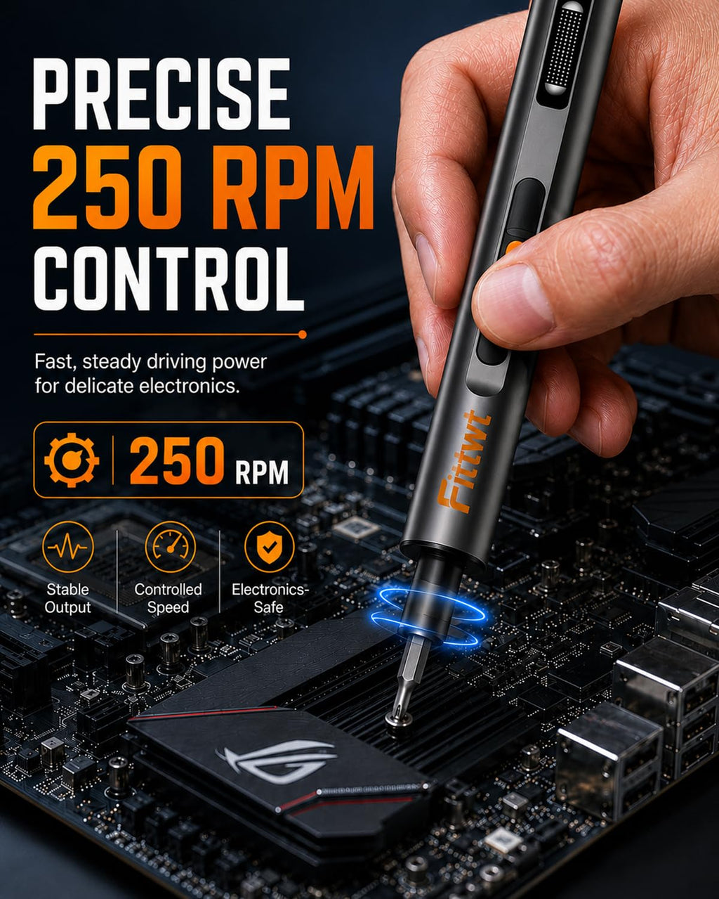 Mini Electric Screwdriver Set with 6 Torque Levels,0.2 to 0.7 N.m Rechargeable Cordless Screwdriver Kit with 67 S2 Magnetic Bits, Precision Screw Driver with LED Light for Electronics Repair,PC,RC