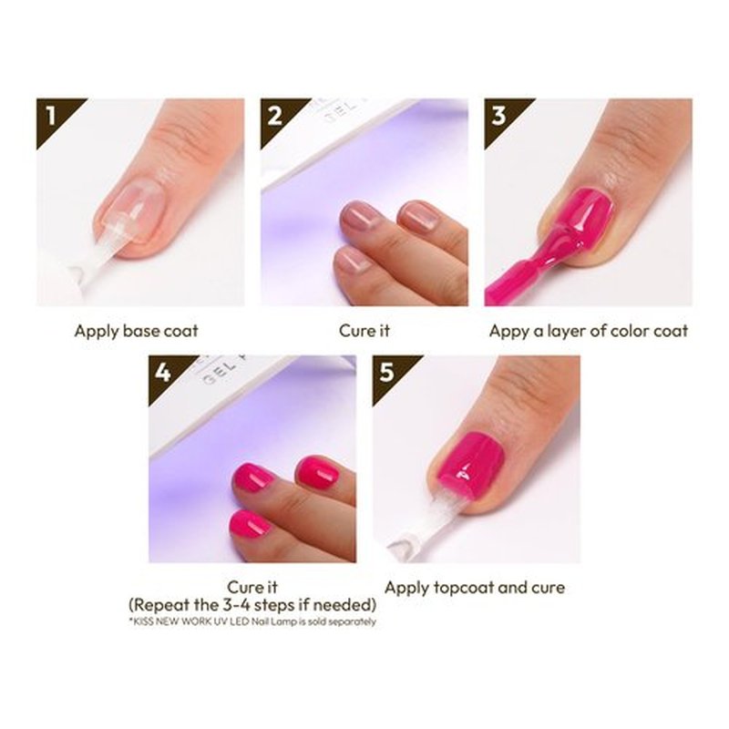 KISS NEW YORK Gel Nail Polish Soak Off UV LED Gel Polish 10mL Nail Art Salon Manicure DIY HEMA FREE, TPO FREE (So Scarlet)