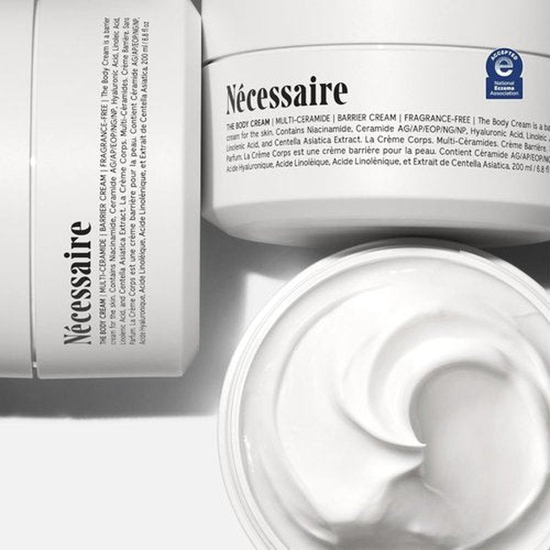 Nécessaire The Body Cream - Rich Barrier Repair With 5% Niacinamide & Ceramides | Fragrance-Free, 200 ml