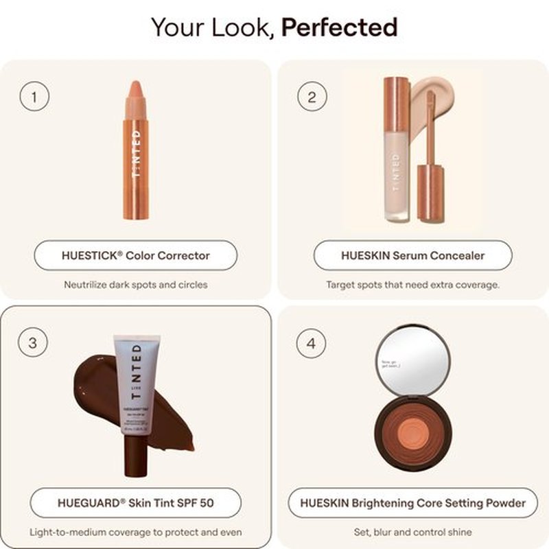 Live Tinted Hueguard Skin Tint SPF 50 - Tinted Mineral Sunscreen with Light-Medium Buildable Coverage With a Hydrating and Radiant Finish - Water and Sweat Resistant, 1.35 fl oz - Shade 09