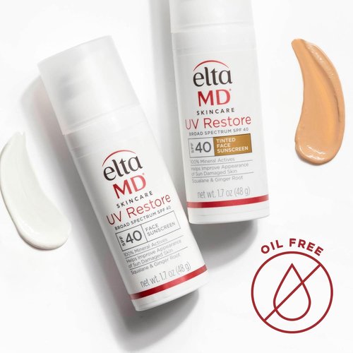EltaMD UV Restore Face Sunscreen - SPF 40 Mineral Formula for Sun-Damaged Skin Repair