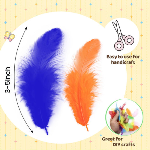1600Pcs Colorful Craft Rooster Feathers 3-5-inch Bulk Feathers for Crafting Crafts, Wedding, Family Party Decorations, Dream Catcher Supplies, Natural Feathers (Multicolor)
