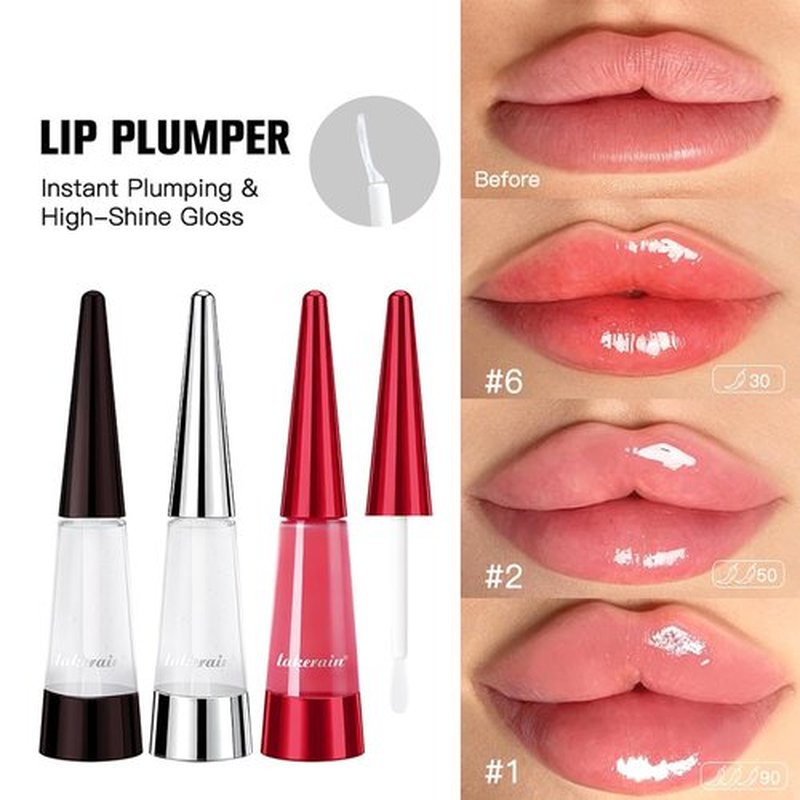 BAISEN DIARY Plumping Lip Oil - Ultra-Hydrating Gloss for Smooth, Juicy Lips | High-Shine Finish