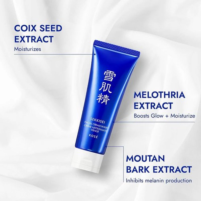 SEKKISEI Foaming Facial Cream Wash - Gentle Cleanser for Radiant Skin | 4.5 Ounce