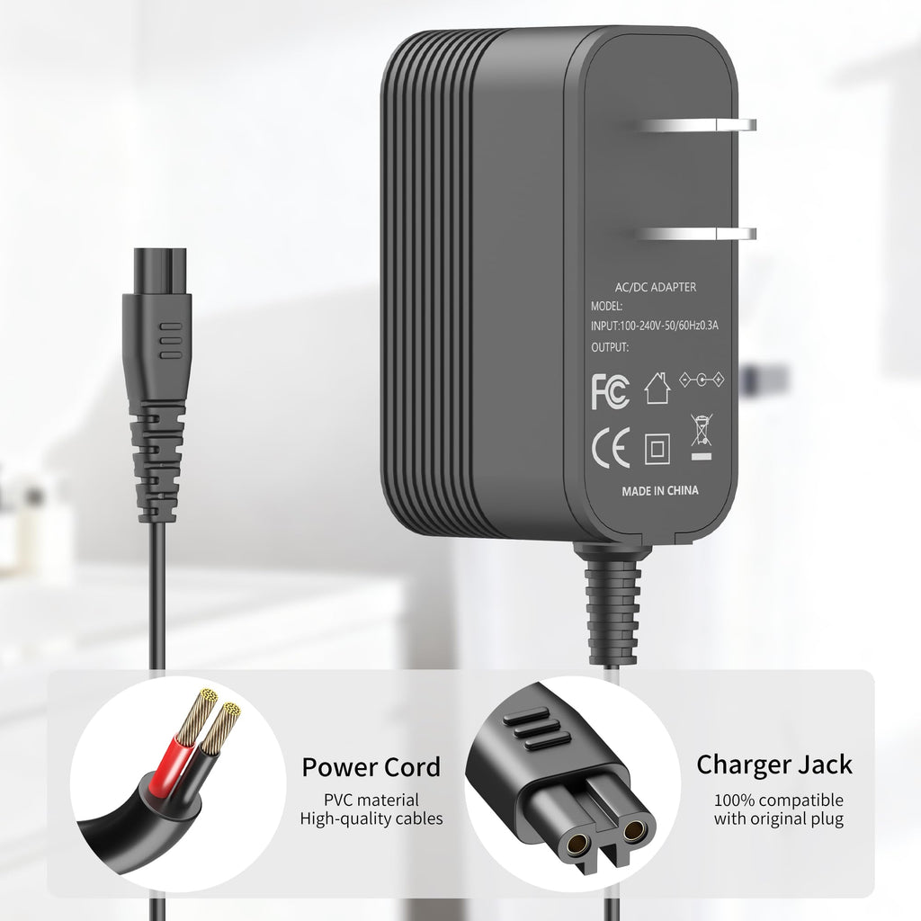 5V Charger for Remington Shaver Compatible with Remington XR7000 XR7120 XR1770-1TV Razor and Wet/Dry Bald Head Shaver Adapter Power Cord
