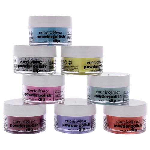 Cuccio So So Fun Kit - Powder Polish Dip System (8 pack) 0.5 oz, Yellow, (I0098621)