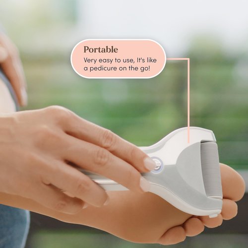 Personal Pedi Diamond Electric Foot Callus Remover for Feet - Rechargeable, Interchangeable Rollers Easy-to-Use Foot File Electric Callus Remover for Feet, 2 Intensity Levels, 2 Speed As Seen On TV