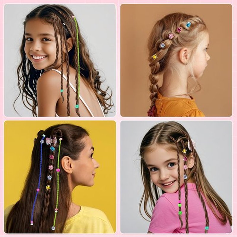 DIY Hair Salon Toys for Girls, Automatic Hair Braiding Machine & Rope Braider with Accessories, Kids Hair Styling Tool for Girls 3 4 5-12 Years Old