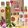 KIT 5 Crecimiento Acelerado y Ultra Reparador S.O.S: Shampoo de Cebolla, Mascarilla para el Cabello, Acondicionador Intensivo PLEX, DUO Termoprotector para Cabello con Feromonas (+ Obsequio Ritual)