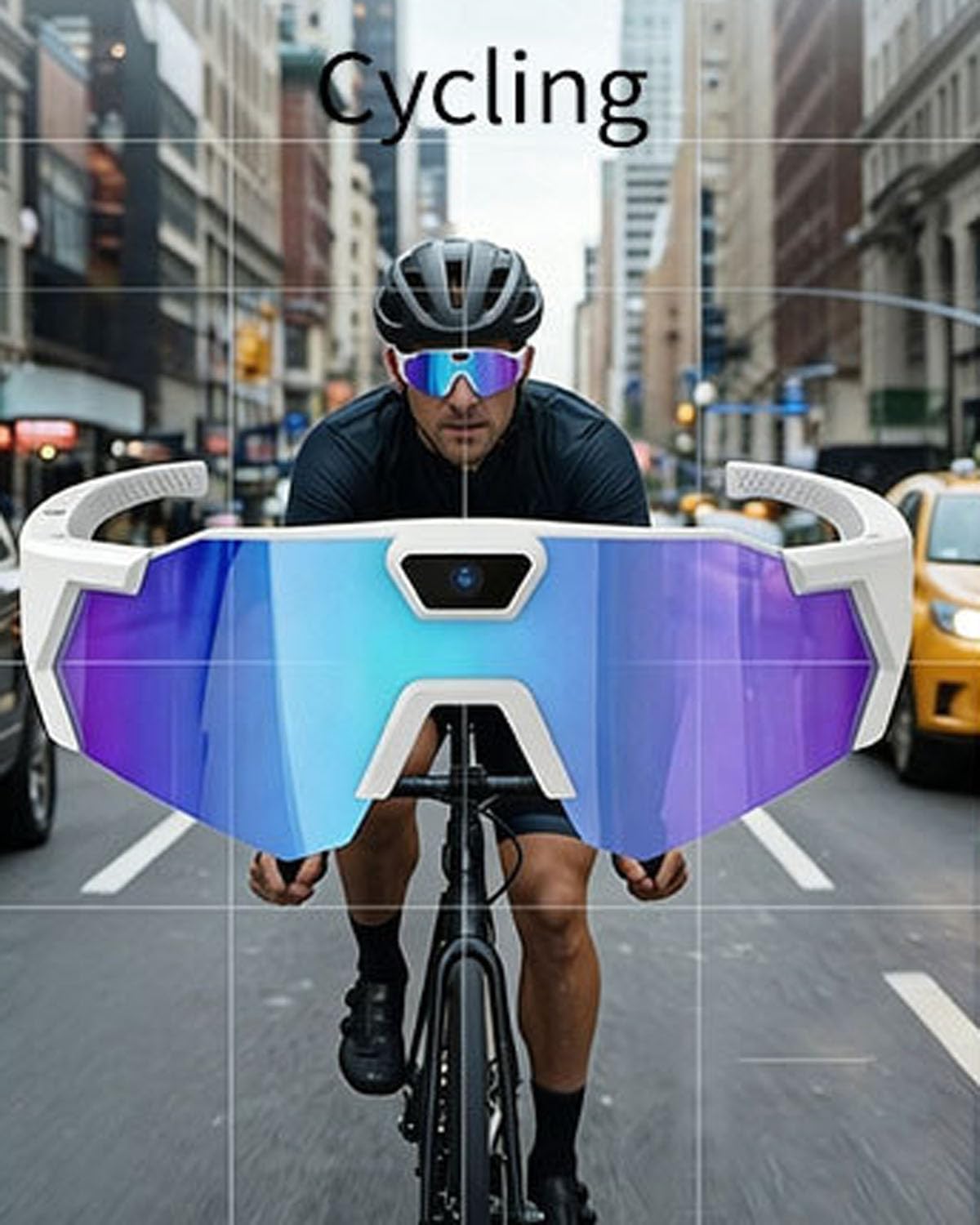 HUCLTZV POV Glasses 4K Baseball Sunglasses Camera Smart Men Women Video Action 2026 Upgrade Eyeglasses Running Style Meets Function Sports Cycling Hiking HD (Blue)