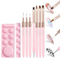 Honey Joy Nail Art Brushes Set Palette Holder Gel Polish Nail Art Design Pen Painting Tools Fingernail Brush Nail Cleaning Brush Nail Art Liner Brush and Nail Dotting Pen for Home DIY Salon-NAT260