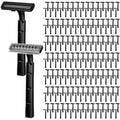 Jutom 800 Pcs Disposable Razors Bulk Twin Blade Shaving Razors with Safety Cap Stainless Steel Portable for Hotel Guest Supply for Shelter Charity Travel Emergency Hygiene Kits Men Women