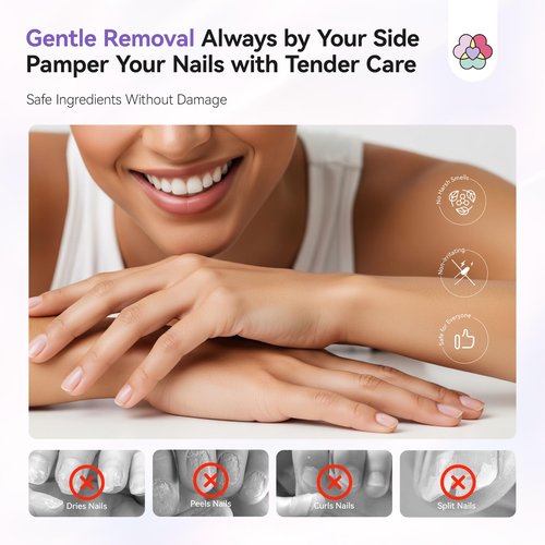 SAVILAND Semi Solid Nail Glue Remover: 15ml Acetone Free Press on Nail Remover with Castor Oil Vitamin E Gentle Quick Nail Glue Remover for Press on Nails Fake Tips Solid Glue Gel, Not for Gel Polish