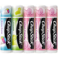 ChapStick Lip Balm, Vacation Getaway Collection (Snow Cone, Limeade, and Cotton Candy) + 2 Cotton Candy, 0.15 Oz Ea (5 Piece Set), Hydrating, Replenishing, Soothing, Repairing