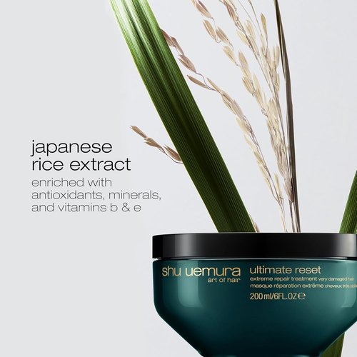Shu Uemura Art of Hair Ultimate Reset Hair Mask - Deeply Nourishes & Repairs Damaged Hair with Japanese Rice Extract