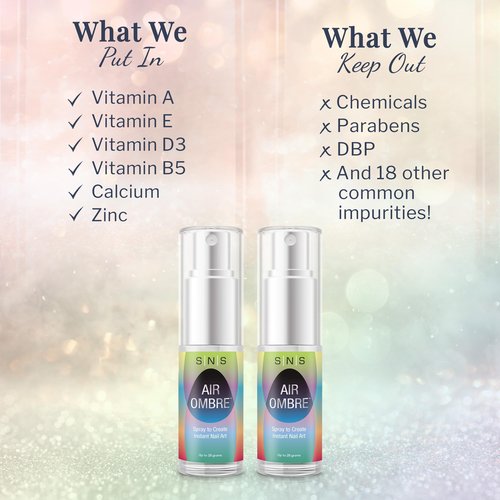 SNS Air Ombre Nail Spray Powder (Pink, AO015) - Nail Art Manicure Designs Using Spray-On Tech - For Beginner Nail Techs & DIY Enthusiasts - Works With Dip Powder, UV Gel & Acrylic