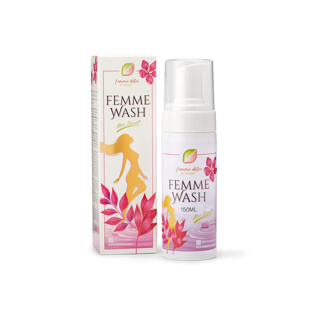 Femme Detox Femme Wash Natural Feminine Wash For Women Sulfate-Free and Paraben-Free Feminine Care to Help Restore pH Balance for Women | 150 ML
