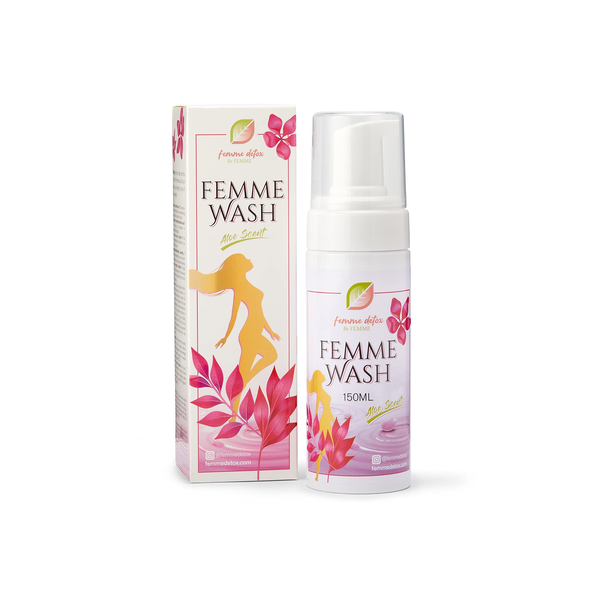 Femme Detox Femme Wash Natural Feminine Wash For Women Sulfate-Free and Paraben-Free Feminine Care to Help Restore pH Balance for Women | 150 ML