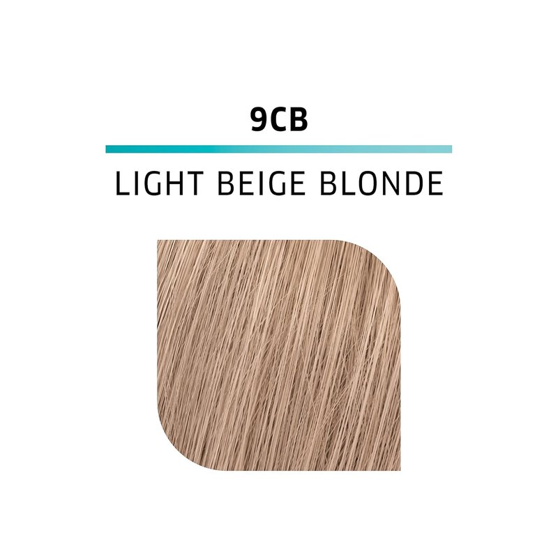 WELLA ColorCharm Demi-Permanent Hair Color - Glossy Light Beige Blonde 9CB with 10 Vol. Developer