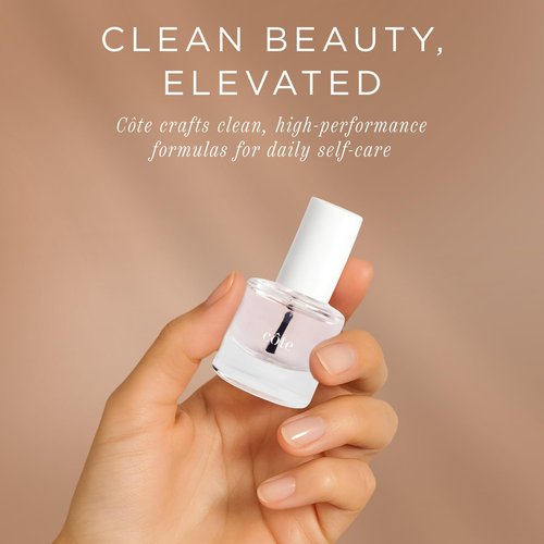 Cote Beauty Nail Strengthening Base Coat, Smooths Nails with Horsetail Extract, Vegan, Cruelty-Free, Fast Drying Nail Strengthener Base Coat, Primer for Polished Nails, 0.27 fl oz (8 ml)